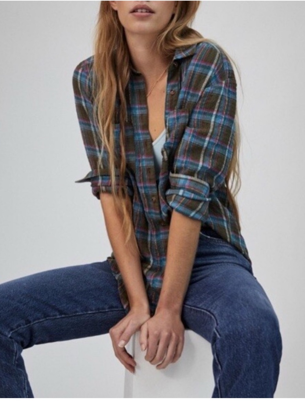 Anthropologie Pilcro The Romy Plaid Button Down Shirt